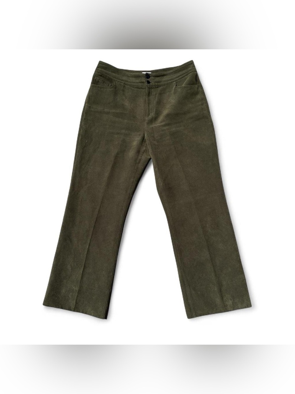 Chico's Olive Corduroy Trousers